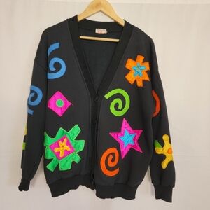 Lindsey Blake Sport Colorful Patterned Cardigan #2698
